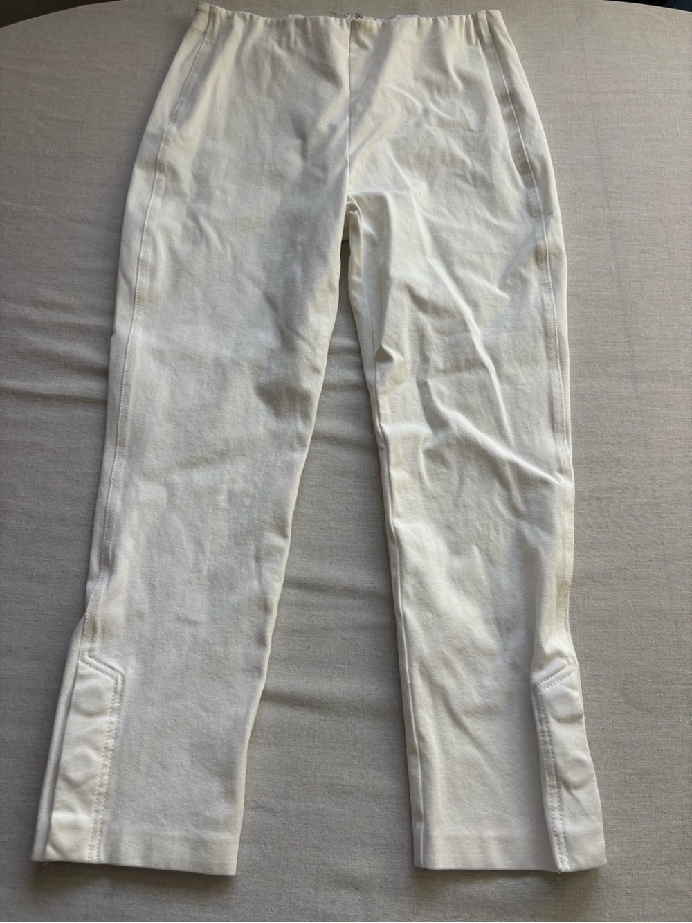 Derek Lam 10 Crosby Straight Cropped Pants Off White Size 10 Stretch Waist